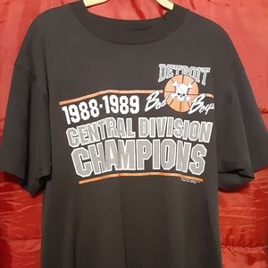 1988-89 Detroit(Bad Boys) division Championship Tshirt.  single stitch